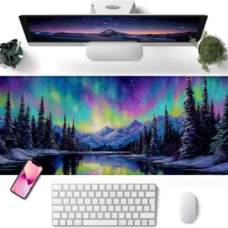 Mouse Pad, Desk Mat, 31.5×11.8in Large Mousepad, Aurora