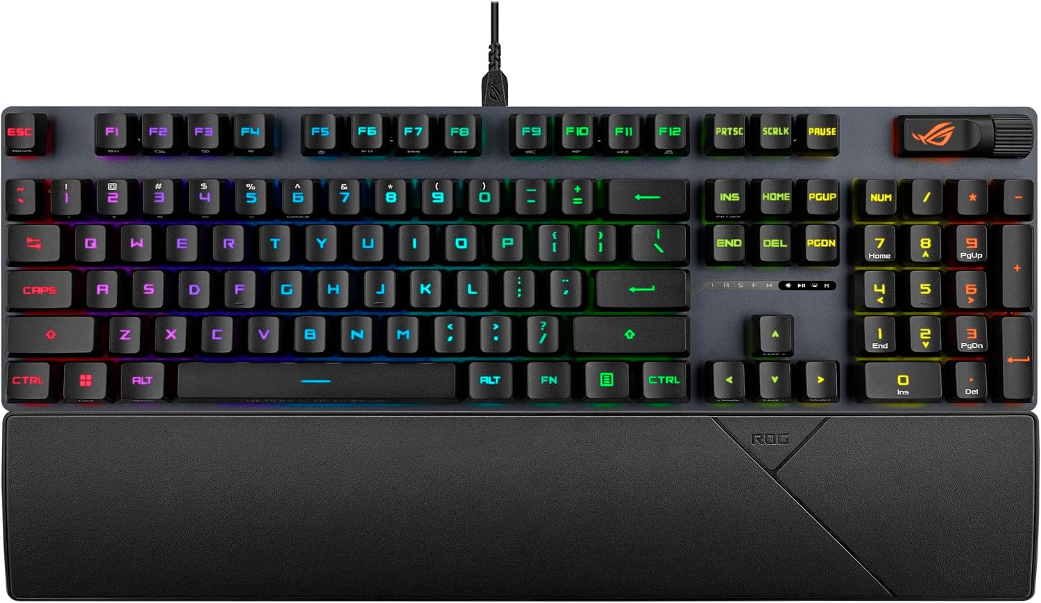 ASUS ROG Strix Scope II Gaming Keyboard, pre-lubed ROG RX Red Linear Optical switches, Sound-dampening Foam, PBT doubleshot keycaps, Streaming hotkeys, Multi-Function Controls, Wrist Rest ASUS ROG Strix Scope II Gaming Keyboard, pre-lubed ROG RX Red Linear Optical switches, Sound-dampening Foam, PBT doubleshot keycaps, Streaming hotkeys, Multi-Function Controls, Wrist Rest