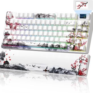 Womier 75% Wireless Mechanical Keyboard with Color Multimedia Screen