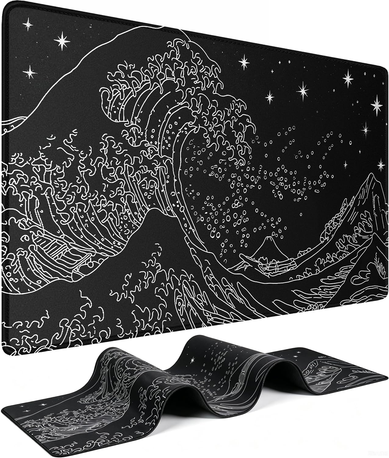 Mouse Pad Gaming, 35.4×15.7 inch Large Extended Computer Keyboard Mouse Mat
