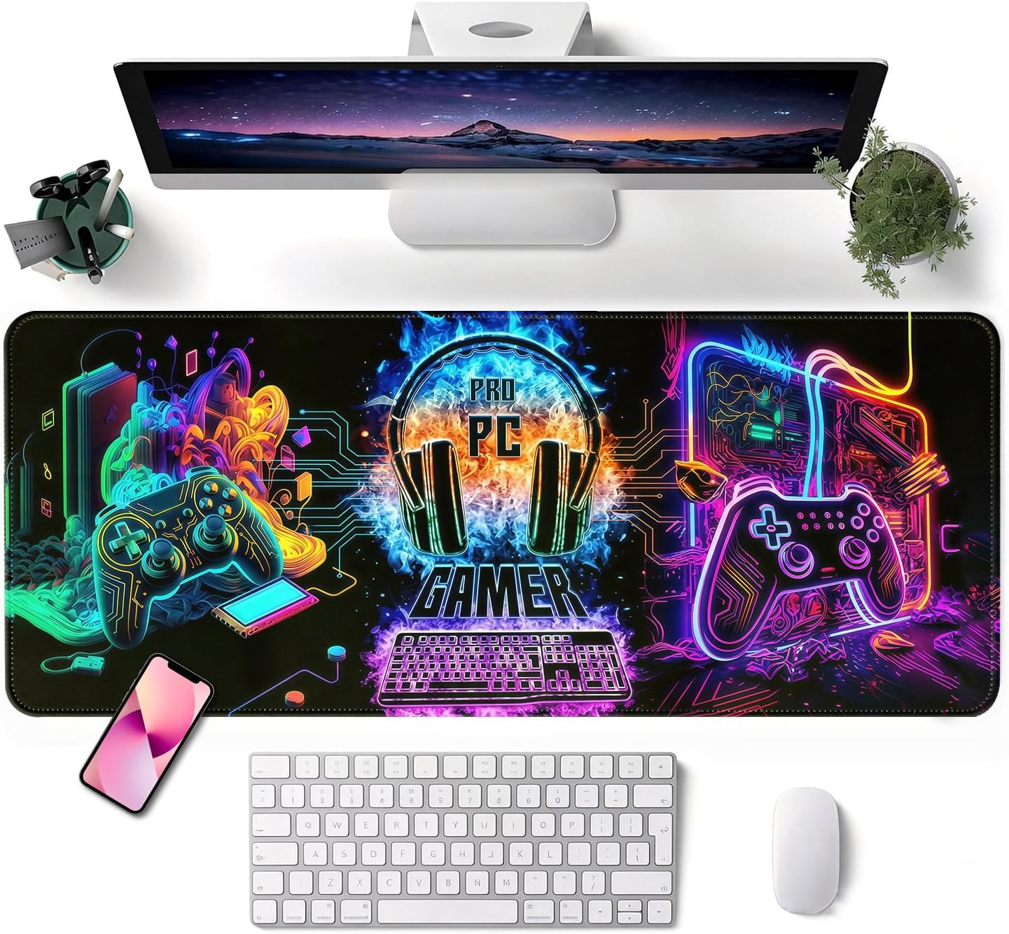 Mouse Pad, Desk Mat, 31.5×11.8in Large Mousepad, Gamer