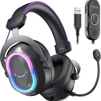 FIFINE H13BP Wired USB Gaming Headset for PC, PS4/5, Mac, Game/Chat Balance