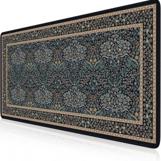 iCasso Desk Cover Mat, Office Mouse Pad,35.4×15.7in,Retro Black