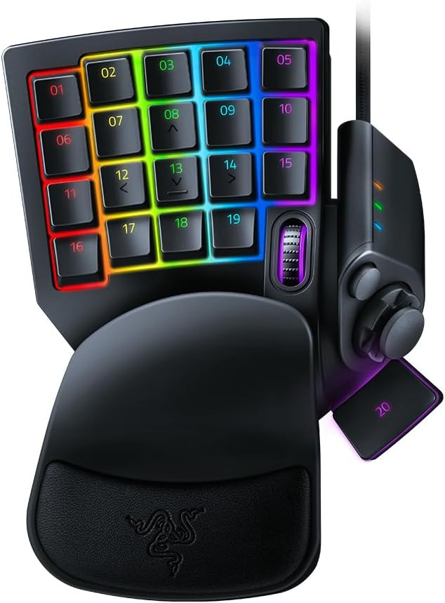 Razer Tartarus Pro Gaming Keypad: Analog-Optical Key Switches – Rapid Trigger – Adjustable Actuation – 32 Programmable Keys – Customizable Macros – Chroma RGB Lighting – Classic Black