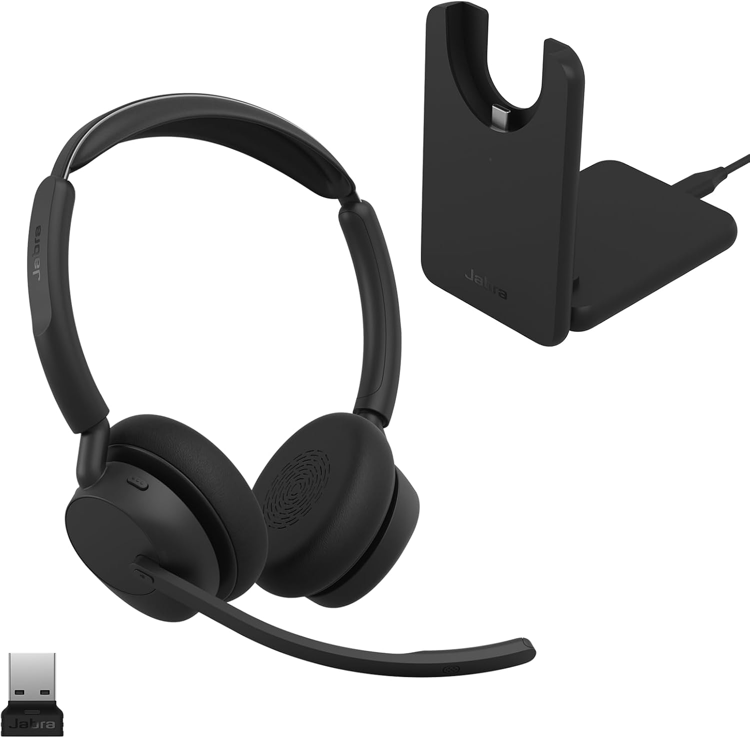 Jabra Evolve3 45 Dual-Ear Wireless Bluetooth Headset with Mic, USB-A, UC Jabra Evolve3 45 Dual-Ear Wireless Bluetooth Headset with Mic, USB-A, UC