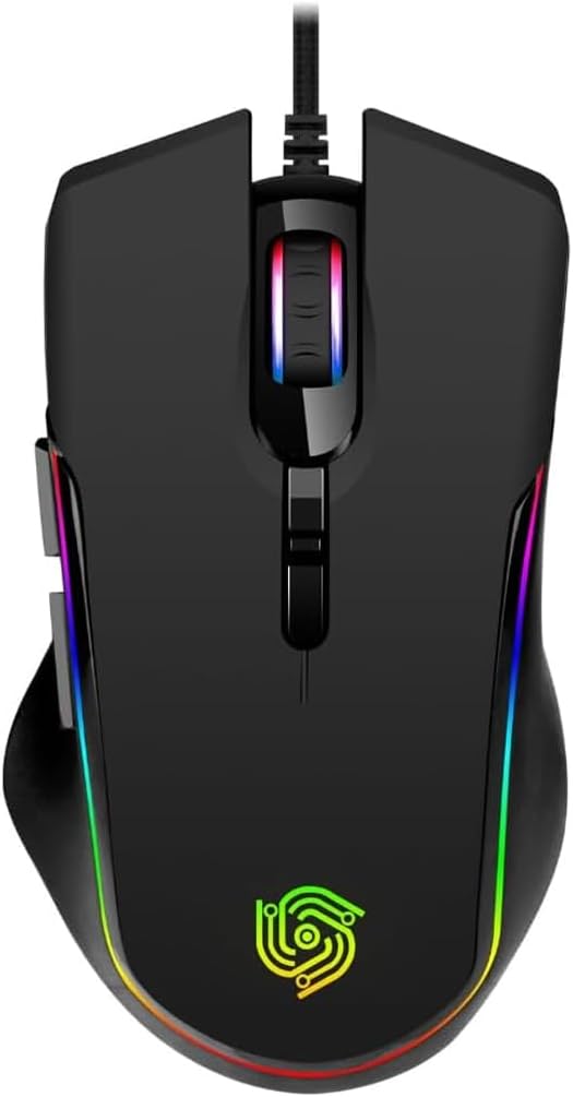 Wired Gaming Mouse – Computer Corded Mouse with 6 Programmable Buttons Wired Gaming Mouse – Computer Corded Mouse with 6 Programmable Buttons