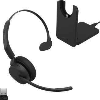 Jabra Evolve3 45 Single-Ear Wireless Bluetooth Headset with Mic, USB-A, UC