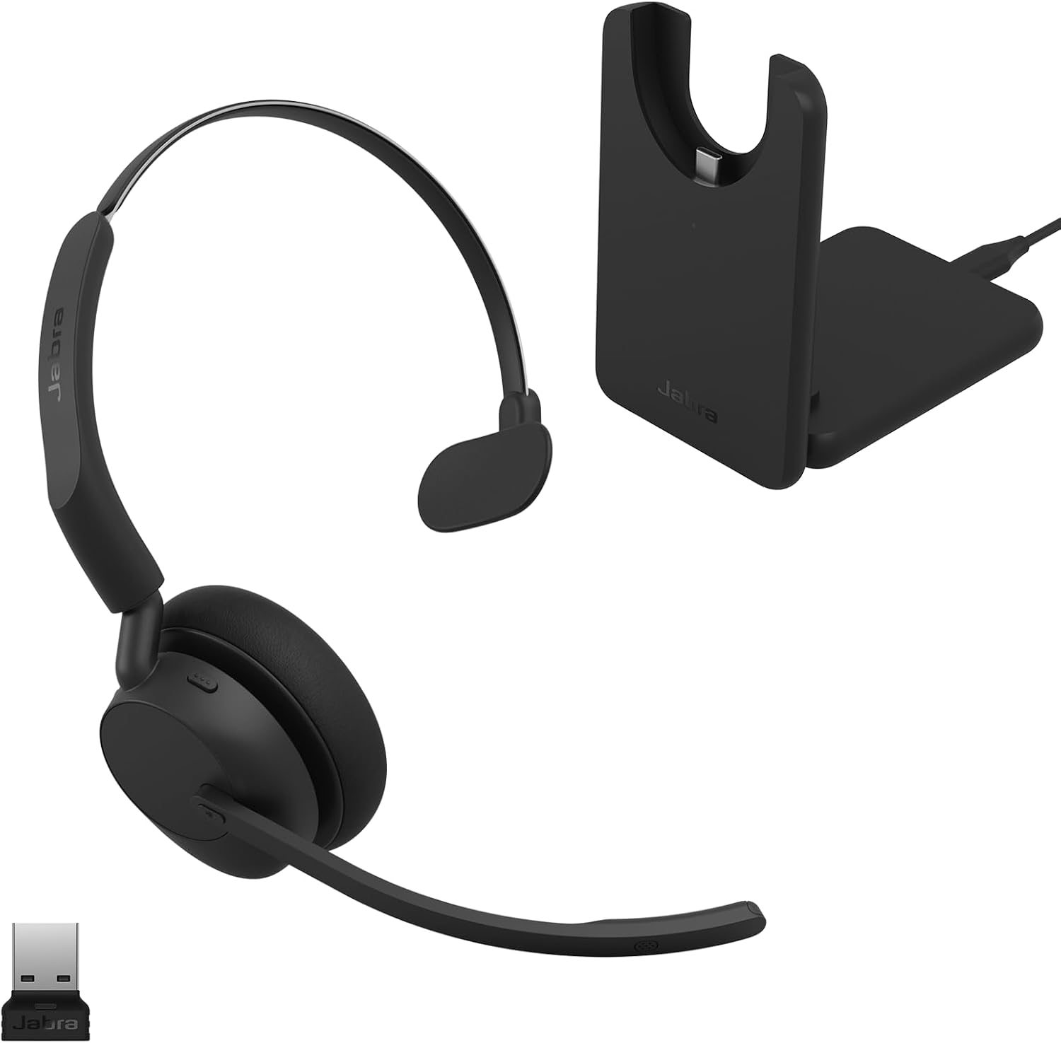 Jabra Evolve3 45 Single-Ear Wireless Bluetooth Headset with Mic, USB-A, UC Jabra Evolve3 45 Single-Ear Wireless Bluetooth Headset with Mic, USB-A, UC