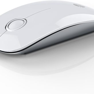RAPIQUE Bluetooth Wireless Mouse, BT5.1＆ 2.4G Slim Dual Mode, White