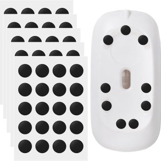 Feifeiya 100 Pcs Speed Mouse Skates, Mouse Feet Replacement Glide, Black