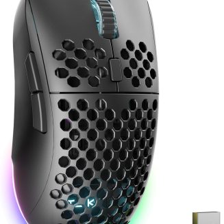 TMKB Wireless Gaming Mouse, 24000 DPI, 180-Hour Battery, Black