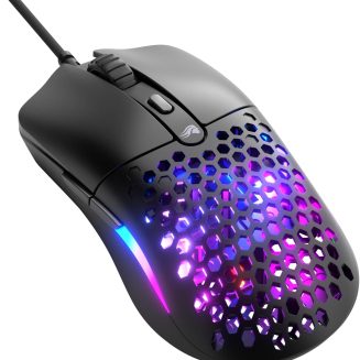 GLORIOUS Model O Eternal Ultralight RGB Gaming Mouse – Wired – 55g Lightweight – Customizable RGB Lighting – 6 Programmable Buttons – Symmetrical Design – 12K DPI Optical Sensor – PC/Mac – Black