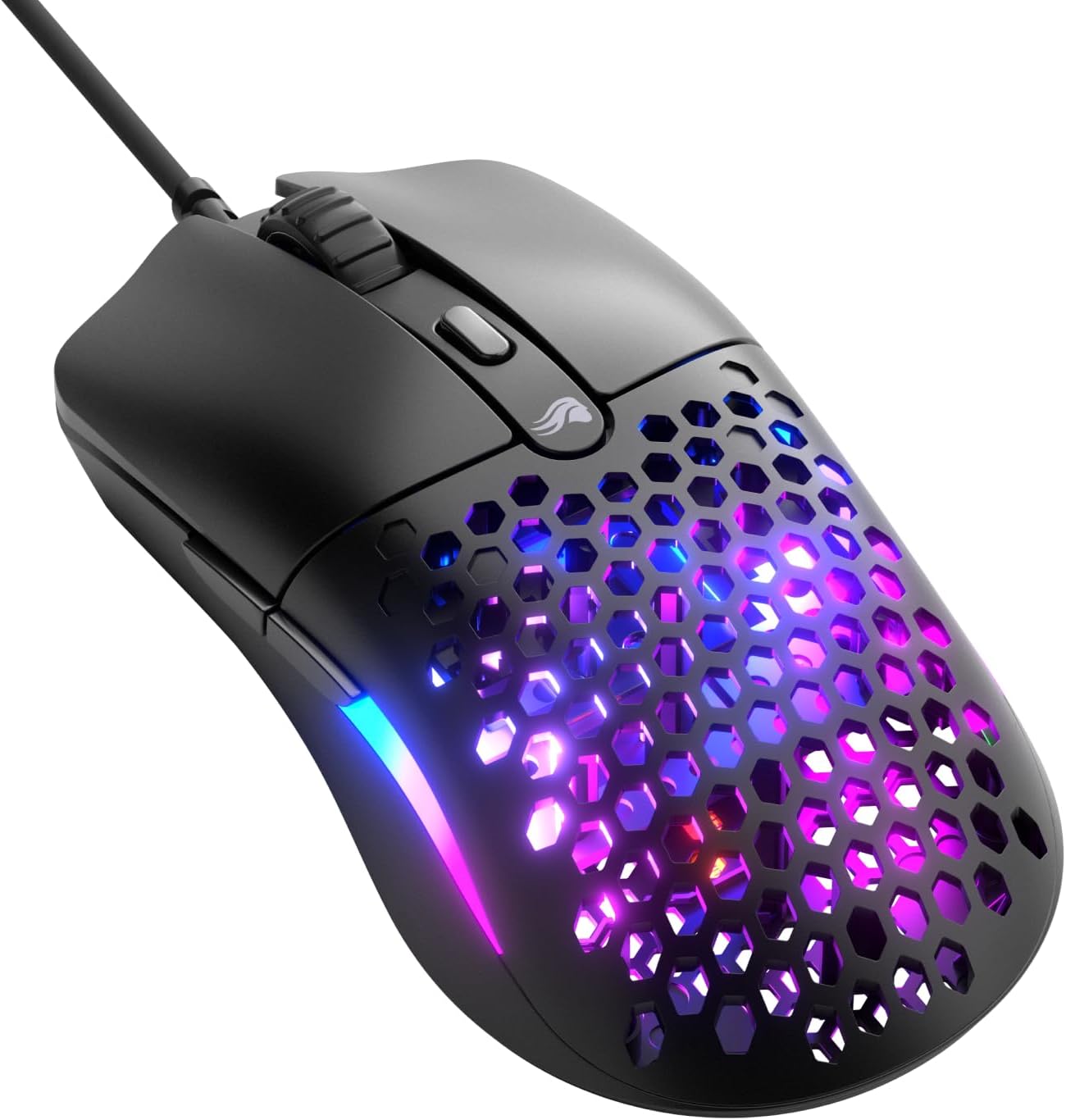 GLORIOUS Model O Eternal Ultralight RGB Gaming Mouse – Wired – 55g Lightweight – Customizable RGB Lighting – 6 Programmable Buttons – Symmetrical Design – 12K DPI Optical Sensor – PC/Mac – Black