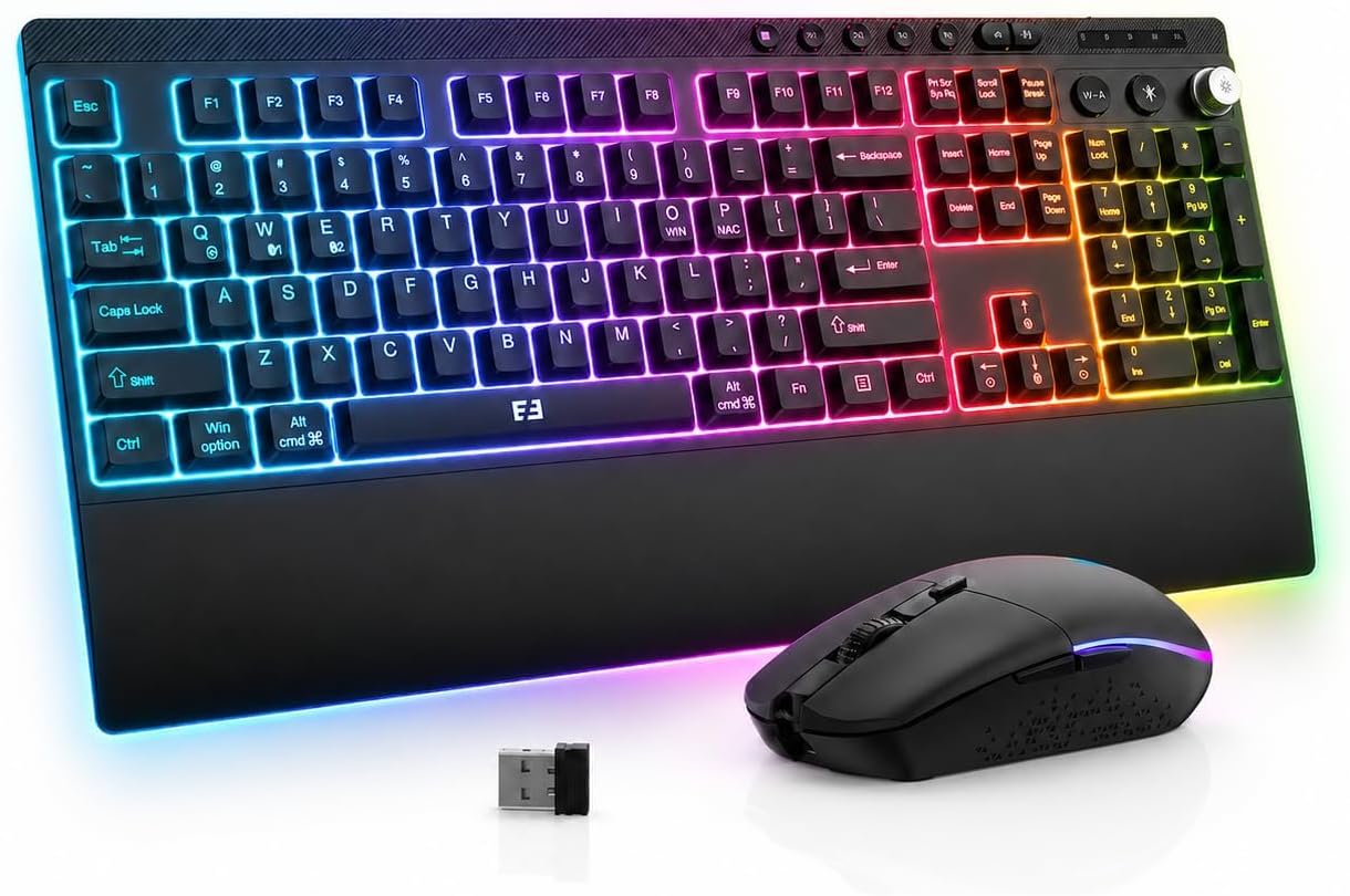 seenda Wireless Gaming Keyboard and Mouse, RGB Backlit & Web Customizable seenda Wireless Gaming Keyboard and Mouse, RGB Backlit & Web Customizable