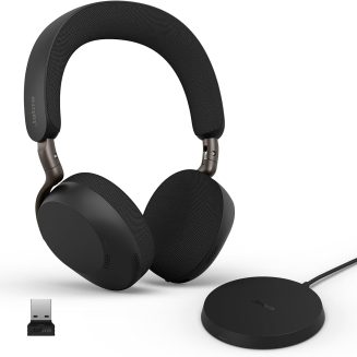 Jabra Evolve3 75 On-Ear Wireless Bluetooth Headset with Microphone, Black