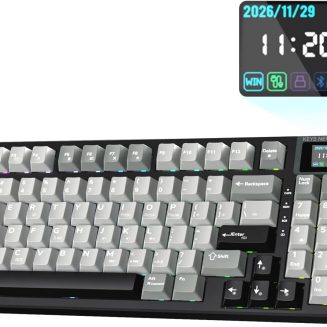 KEMOVE K94 Wireless Mechanical Keyboard, QMK/VIA, LCD Screen & Metal Knob