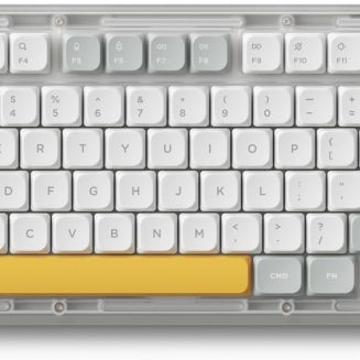 nuphy Kick75 Wireless Mechanical Keyboard with Knob,75% Layout 80 Keys RGB Backlit, Hot Swappable Low Profile Keyboard with PBT Keycaps,Gaming Keyboards, Support BT/2.4G/USB-C (Blush Nano Switch)