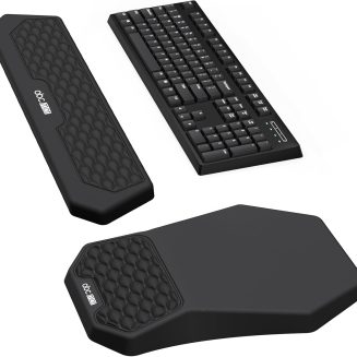 Ergonomic Mouse Pad with Wrist Rest & Keyboard Wrist Rest Support Set