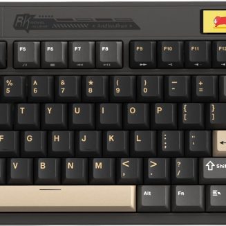 RK ROYAL KLUDGE M87 Wireless Gaming Keyboard with Screen&Dual Knobs, Black