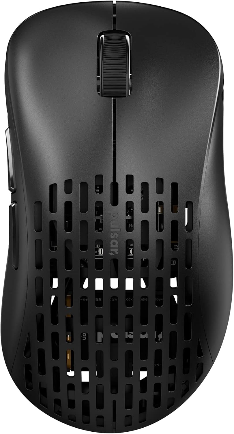 Pulsar Gaming Gears – Xlite V2 Mini Wireless Ultralight (55 g) High Performance Super Light and Fast Ergonomic Gaming Mouse 2.4Ghz 1ms 20000 DPI Optical Sensor (Mini, Wireless, Black) (Renewed)