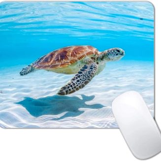 Sea Turtle Mouse Pad Non-Slip Rubber Base Gaming MousePads for Computers Laptop Office,Cute Mouse Pads with Designs for Women,9.5″x7.9″x0.12″ Inch(240mm x 200mm x 3mm)