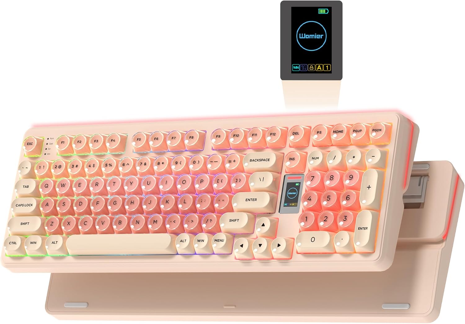 Keymatic WK98 Foundation Mechanical Keyboard, Pink Creamy Gaming Keyboard Keymatic WK98 Foundation Mechanical Keyboard, Pink Creamy Gaming Keyboard