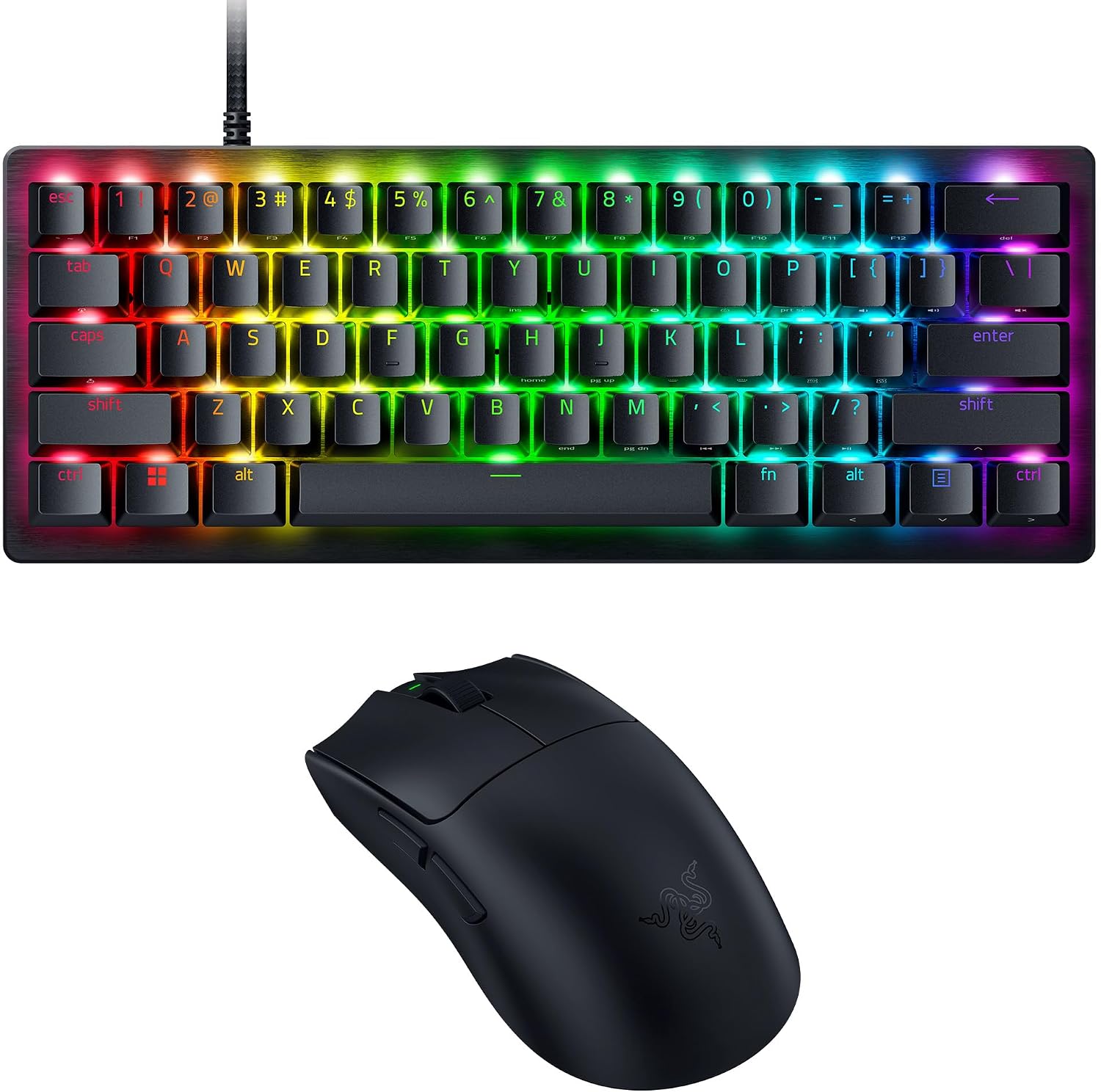 Razer PC Esports Gaming Bundle: Viper V4 Pro Wireless Gaming Mouse + Huntsman V3 Pro Mini 60% Gaming Keyboard – Black