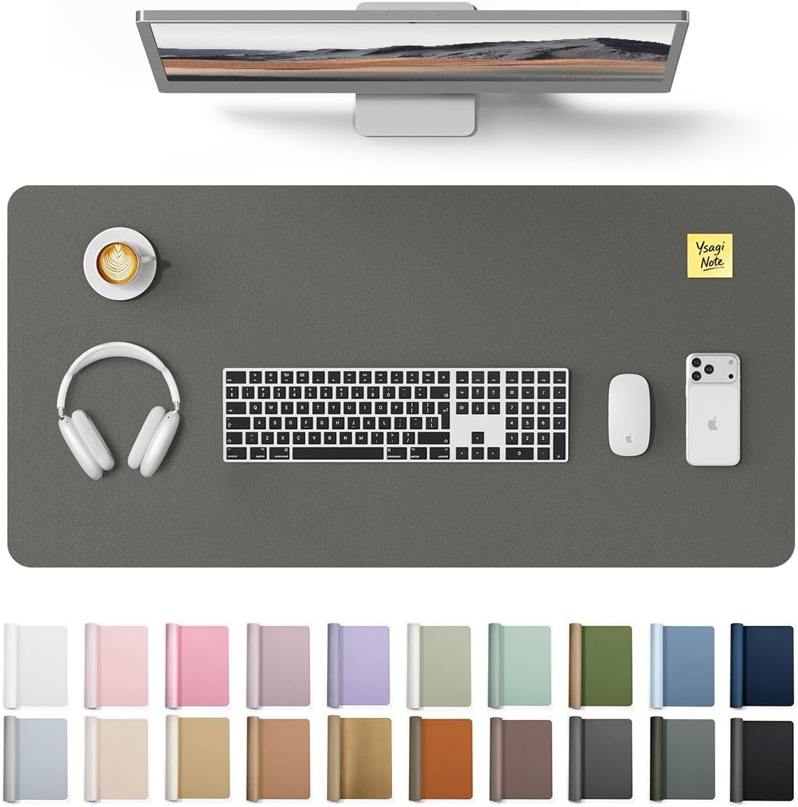 YSAGi Desk Protector&Blotter, Non-Slip Waterproof Leather Mouse Pad YSAGi Desk Protector&Blotter, Non-Slip Waterproof Leather Mouse Pad