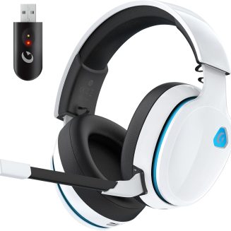 AOC 2.4GHz Wireless Gaming Headset for PS5, PS4, PC, Switch, 45Hr, White