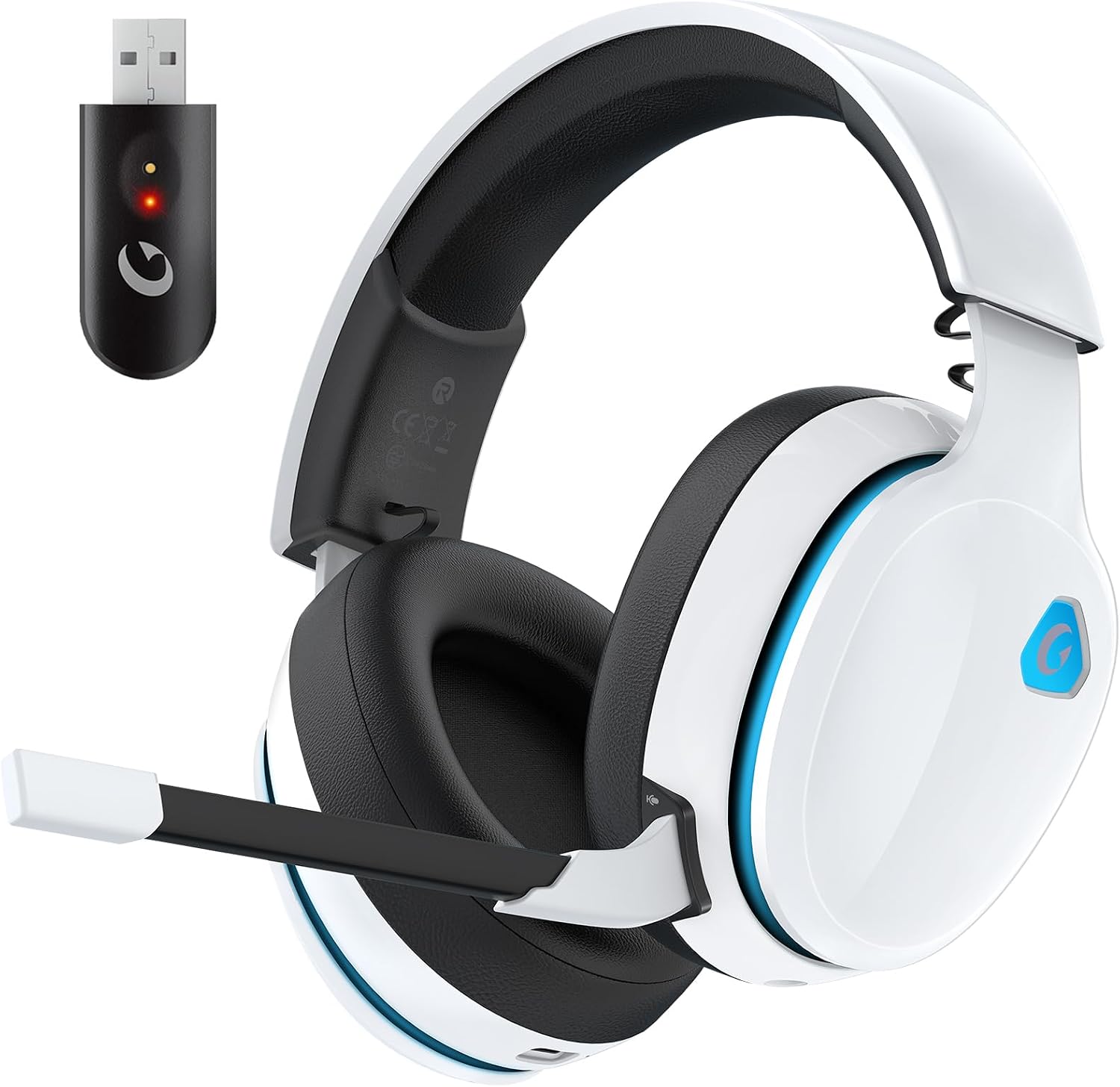 AOC 2.4GHz Wireless Gaming Headset for PS5, PS4, PC, Switch, 45Hr, White AOC 2.4GHz Wireless Gaming Headset for PS5, PS4, PC, Switch, 45Hr, White