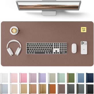 YSAGi Desk Protector&Blotter, Non-Slip Waterproof Leather Mouse Pad