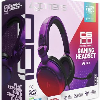 4Gamers C6-100 Strike Gaming Headset Red & Purple