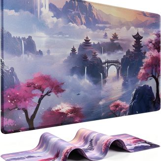 Gaming Mouse Pad Large, 35.4×15.7 inch Extended Computer Keyboard Mouse Mat