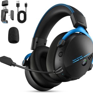 Motast 2.4GHz Wireless Gaming Headset for PC PS5 PS4 Switch,100Hrs, BT6.0