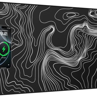 Magnetic Wireless Charging Mouse Pad, 31.5″x15.8″ Large Desk Mat