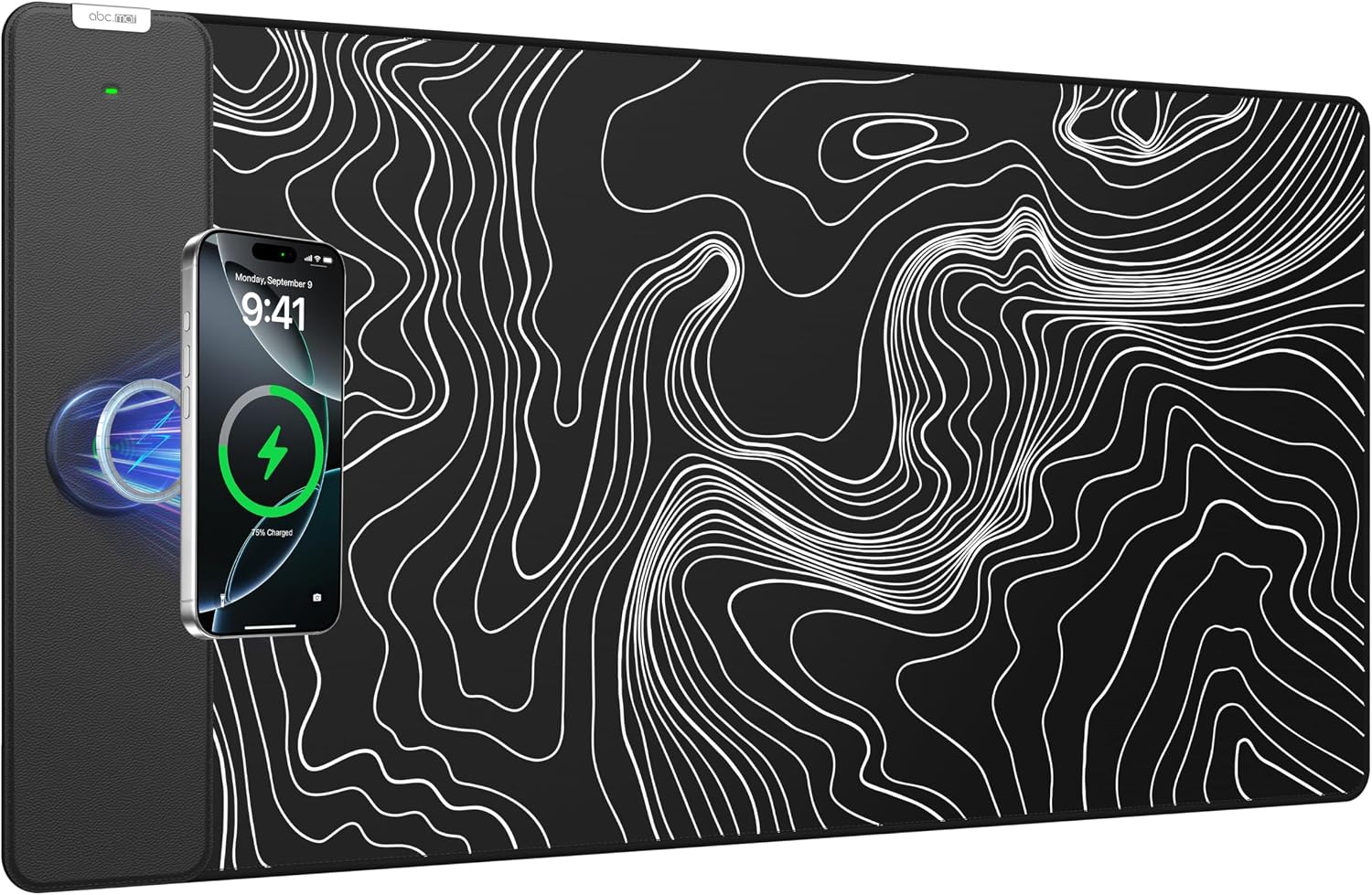 Magnetic Wireless Charging Mouse Pad, 31.5″x15.8″ Large Desk Mat