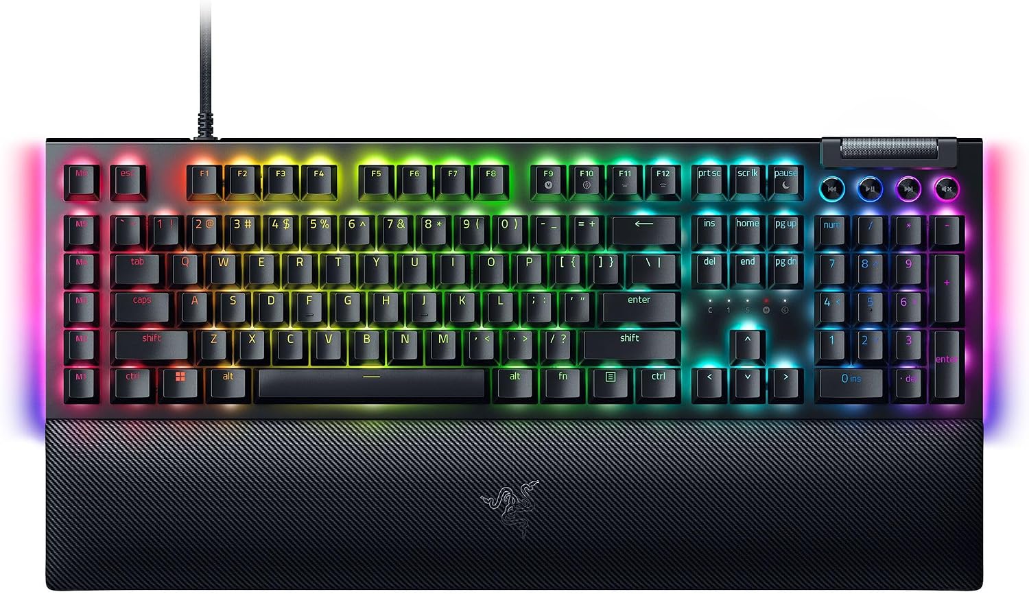 Razer BlackWidow V4 Mechanical Gaming Keyboard: Green Switches Tactile & Clicky – Chroma RGB – 6 Dedicated Macro Keys – Magnetic Wrist Rest- Multi-Function Roller &Media Keys (Renewed) Razer BlackWidow V4 Mechanical Gaming Keyboard: Green Switches Tactile & Clicky – Chroma RGB – 6 Dedicated Macro Keys – Magnetic Wrist Rest- Multi-Function Roller &Media Keys (Renewed)
