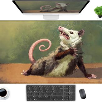 Cute Kawaii Anime Mouse Desk Mat Cartoon XXL Large Gaming Mouse Pad with Stitched Edges, Cool Computer Laptop Keyboard Mouse Mat 31.5×15.75 in, Non-Slip Rubber Base Mousepad for Gamer Lover