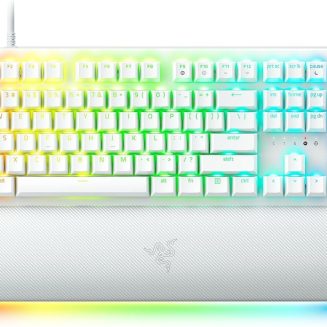 Razer BlackWidow V4 Pro Mechanical Gaming Keyboard, Green Switches, White